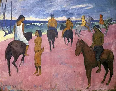 Riders on the Beach Paul Gauguin